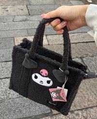 Image 1 of Kuromi Fleece Tote Bag
