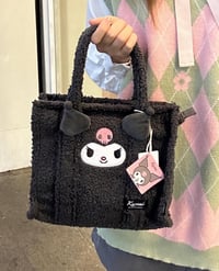 Image 2 of Kuromi Fleece Tote Bag