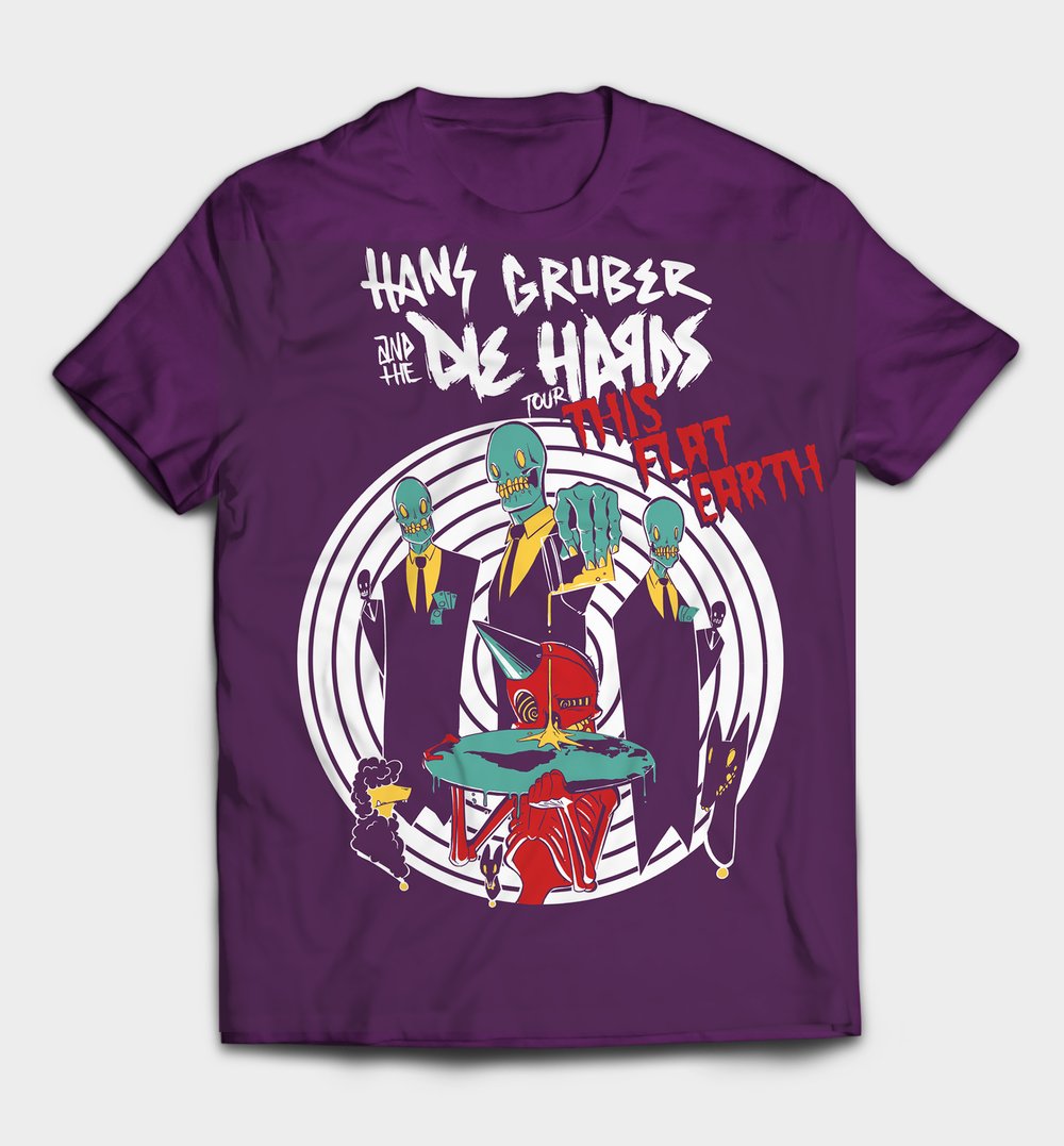 Hans Gruber and the Die Hards Flat Earth Shirt