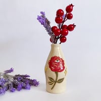 Image 3 of Bud Vase - Red Rose 