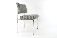Image 1 of Chaises chromées motifs géometriques
