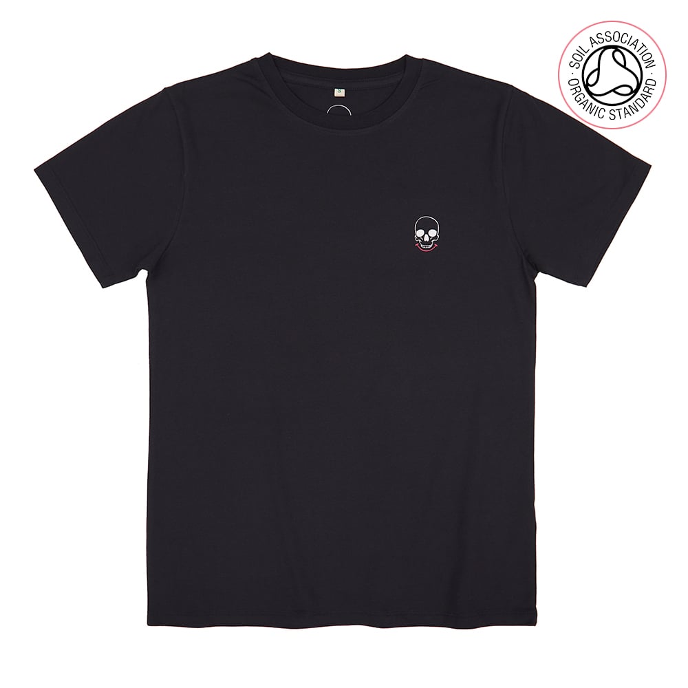 Unisex Smiley Skull pocket T-Shirts (Organic) 4 Variants.