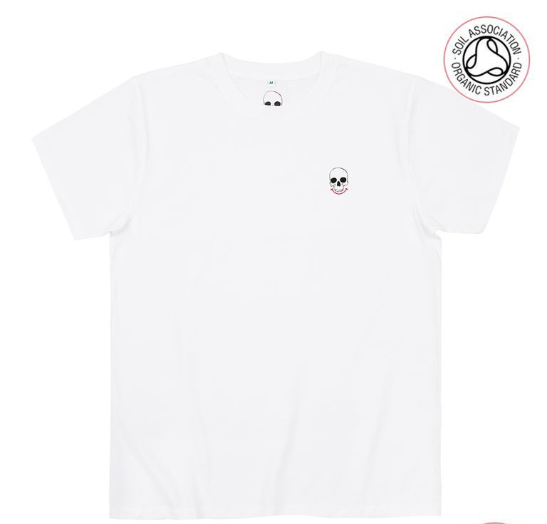 Unisex Smiley Skull pocket T-Shirts (Organic) 4 Variants.
