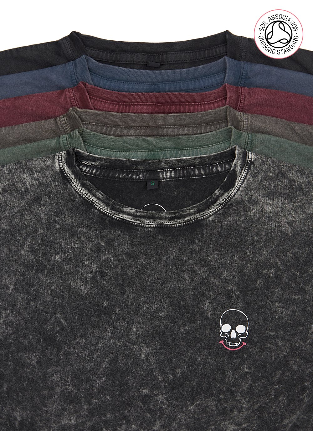 Luxury Unisex Smiley Skull pocket T-Shirts (Organic)