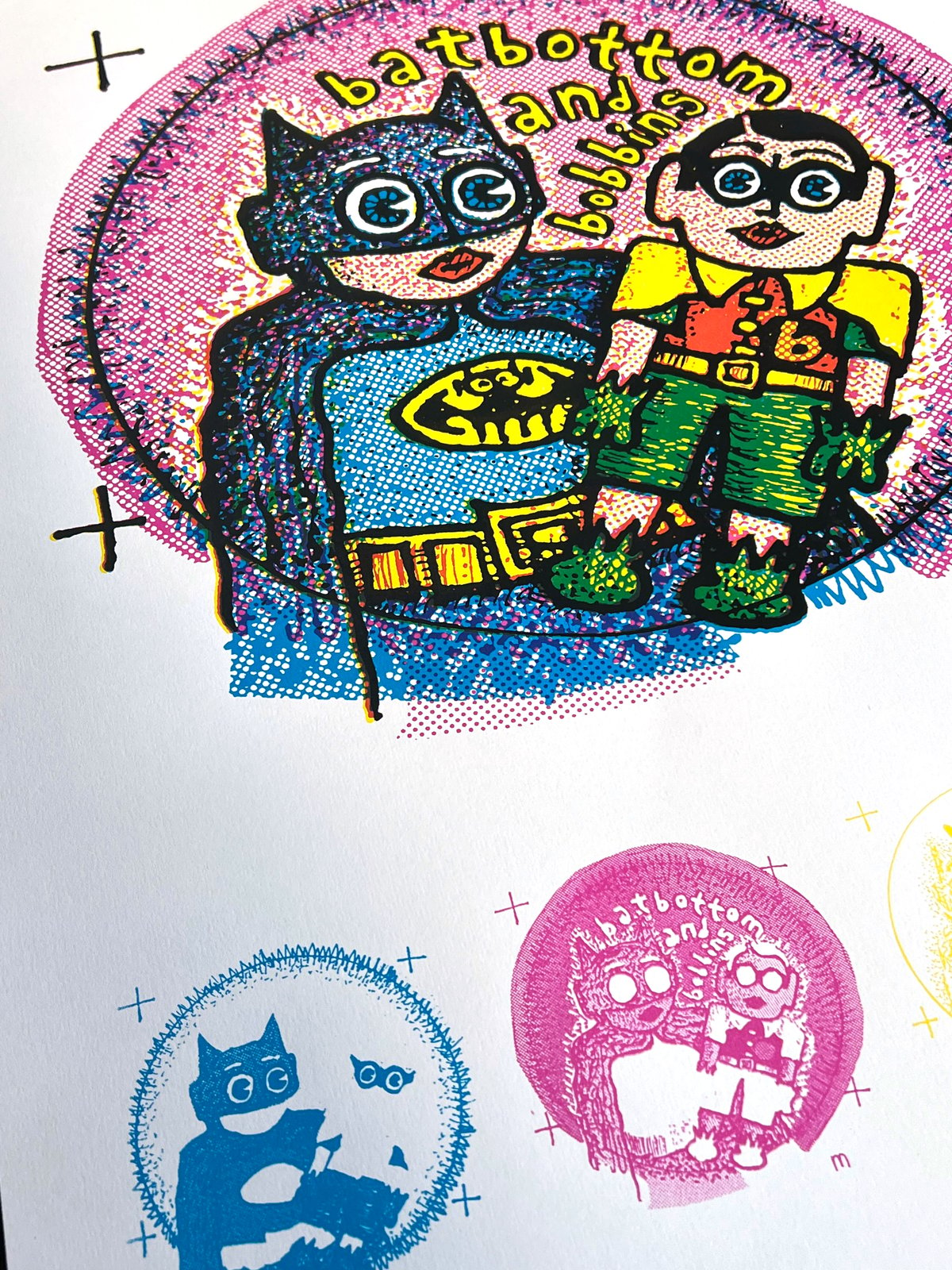 Image of Batbottom & Bobbins: 'Artwork For A Badge' Art Print