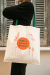 Tote bag - Orange Logo, Green Straps