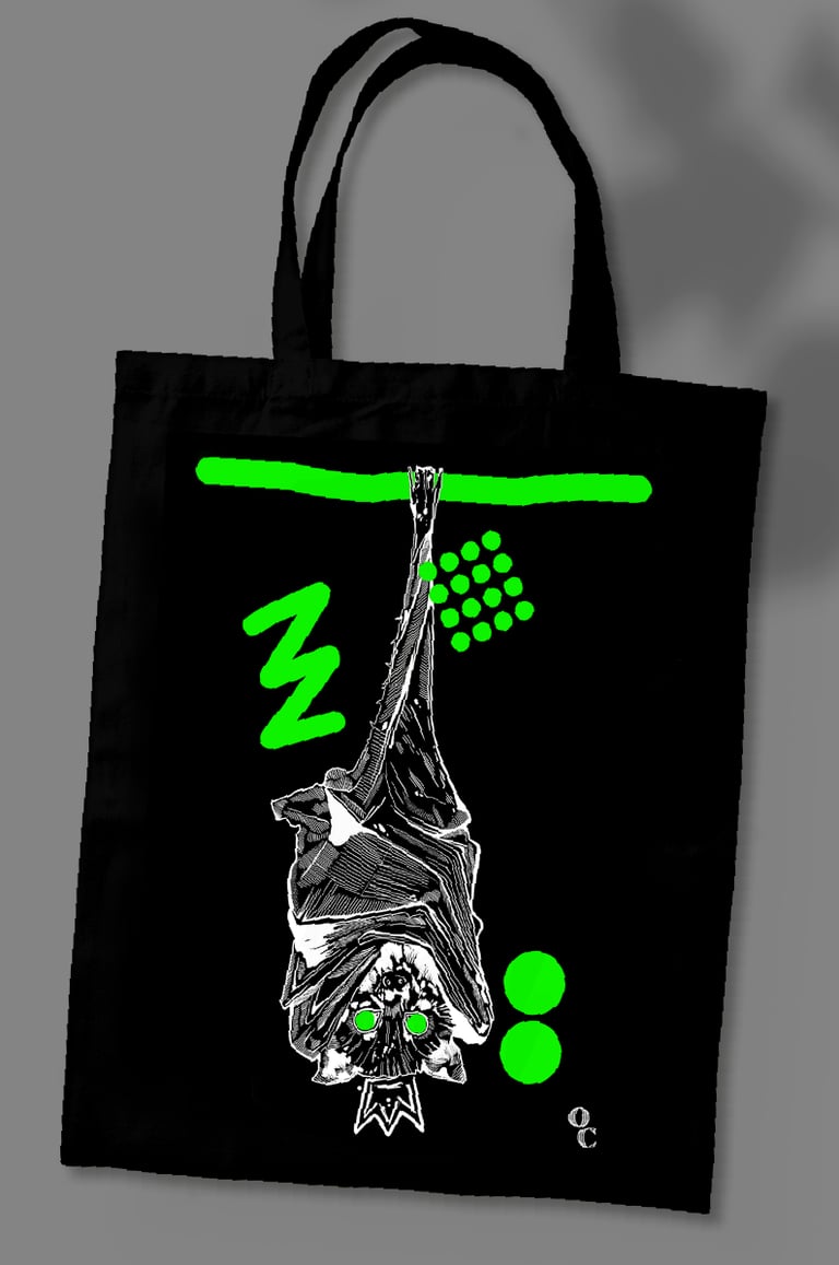 TOTEBAG "CHAUVE-SOURIS" FLUO - NOIR Image 2