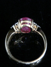 Heavy 18ct yellow gold natural ruby 2.90ct & old diamond 0.40ct ring 7.4g