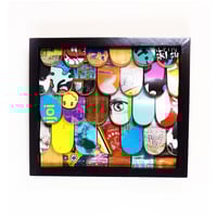 Image 3 of Recycled Skateboard Tile Art in Modern Black Frame. Mini "Skater Shake" Tiles.