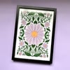 A3 Light Floral Pattern Print