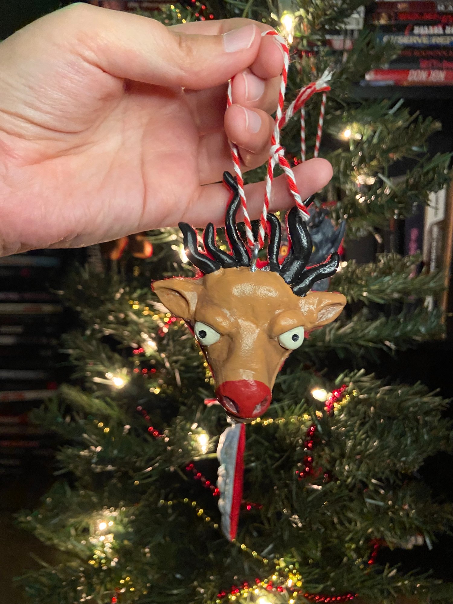 Tentacle Reindeer Handmade Resin Ornament 