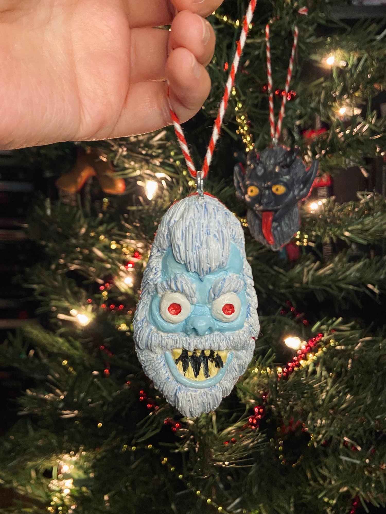 Abominable Snow Beast Handmade Resin Ornament