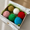 MULTI Set of 6 year ball Ornaments 