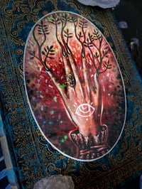 Image 1 of Red Garden Witch Holographic Sticker