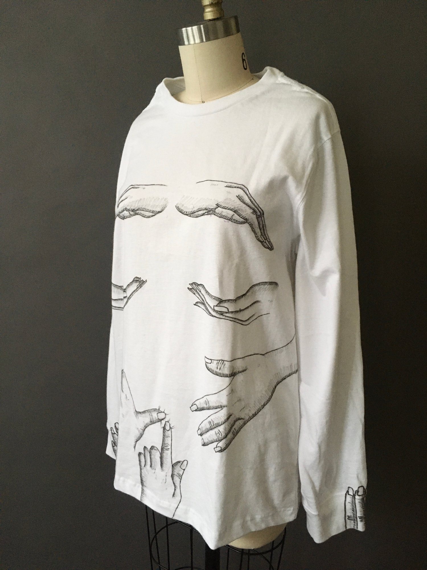 Image of Las Manos - Cup LS Shirt