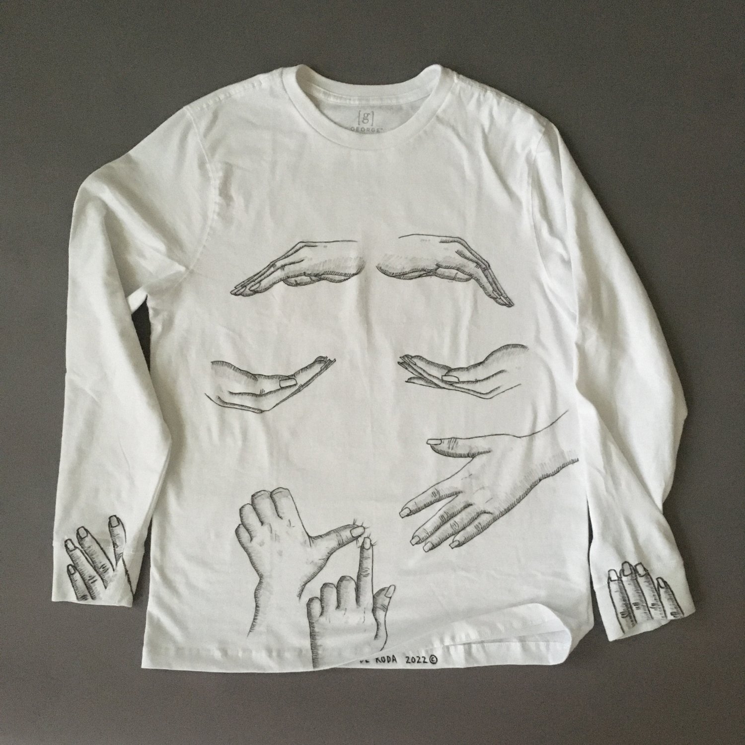 Image of Las Manos - Cup LS Shirt