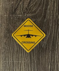 Moose Crossing Sticker