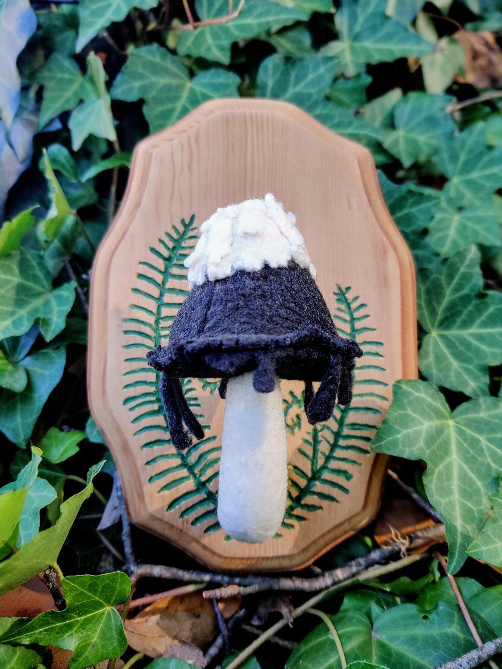 Image of Inky Cap mushroom wall plaque