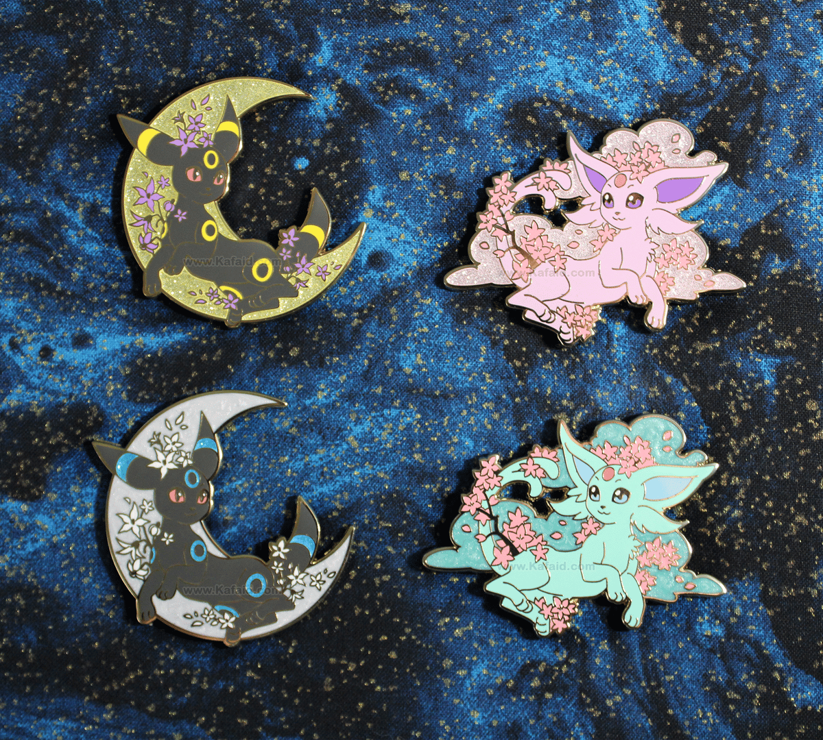 Umbreon and Espeon Enamel Pins