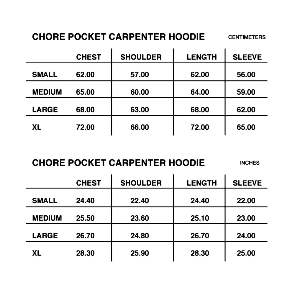 Image of CHORE POCKET CARPENTER HOODIE 