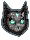 Holographic Moon Spirit Sticker - Owl - 1.5in