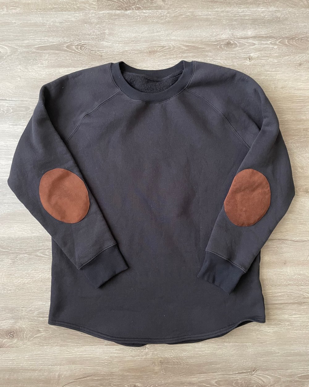 Image of Patched Leather Crewneck 