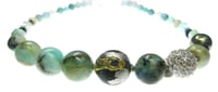 Image 1 of ONE OFF  Andean Opal with Diamonds and Sapphires Necklace