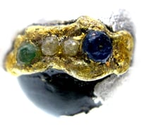 Image 2 of ONE OFF  Andean Opal with Diamonds and Sapphires Necklace