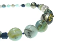 Image 3 of ONE OFF  Andean Opal with Diamonds and Sapphires Necklace