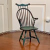 Miniature Continuous-arm with a Comb Windsor Chair - Aged Windsor Green Paint