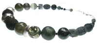 Image 2 of ONE OFF Silvered Lava with Labradorite and Andean Opal