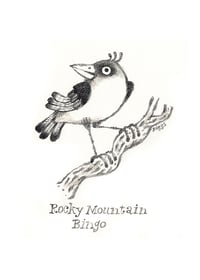 Rocky Mountain Bingo: original pencil drawing