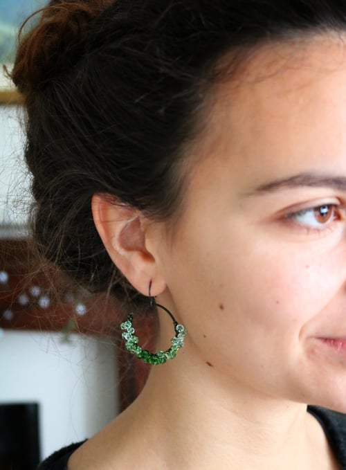Image of DRUZY Earrings - Emerald