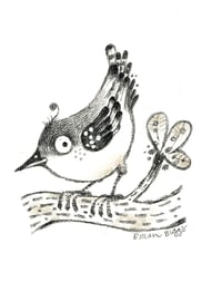 cute birdy: original pencil art