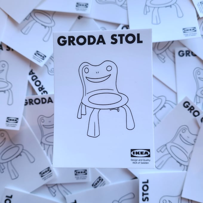 Image of Froggy Chair Instruction Manual Sticker