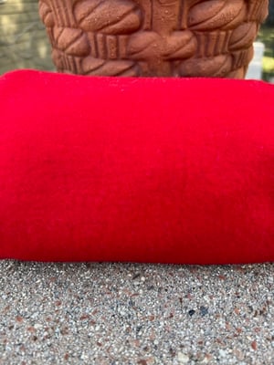 Image of Solid Red 100% Mill Dyed Wool - Felted
