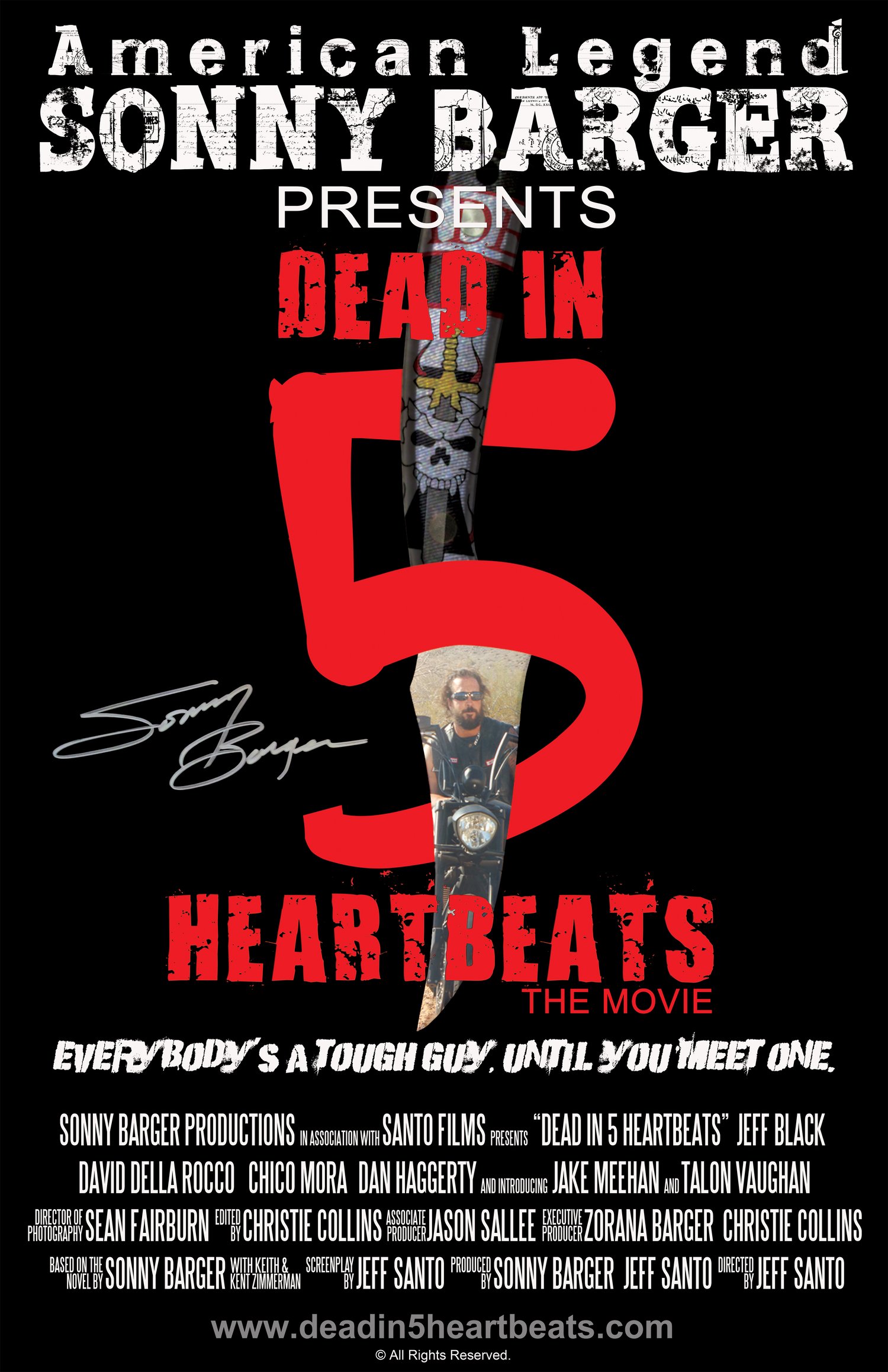 "Dead in 5 Heartbeats" Autographed Movie Poster