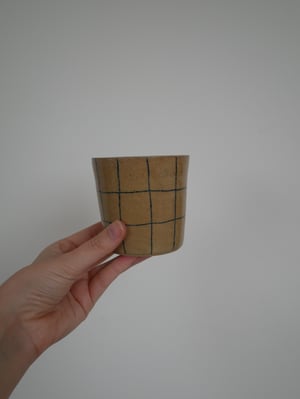 Image of Stoneware Check Tumbler