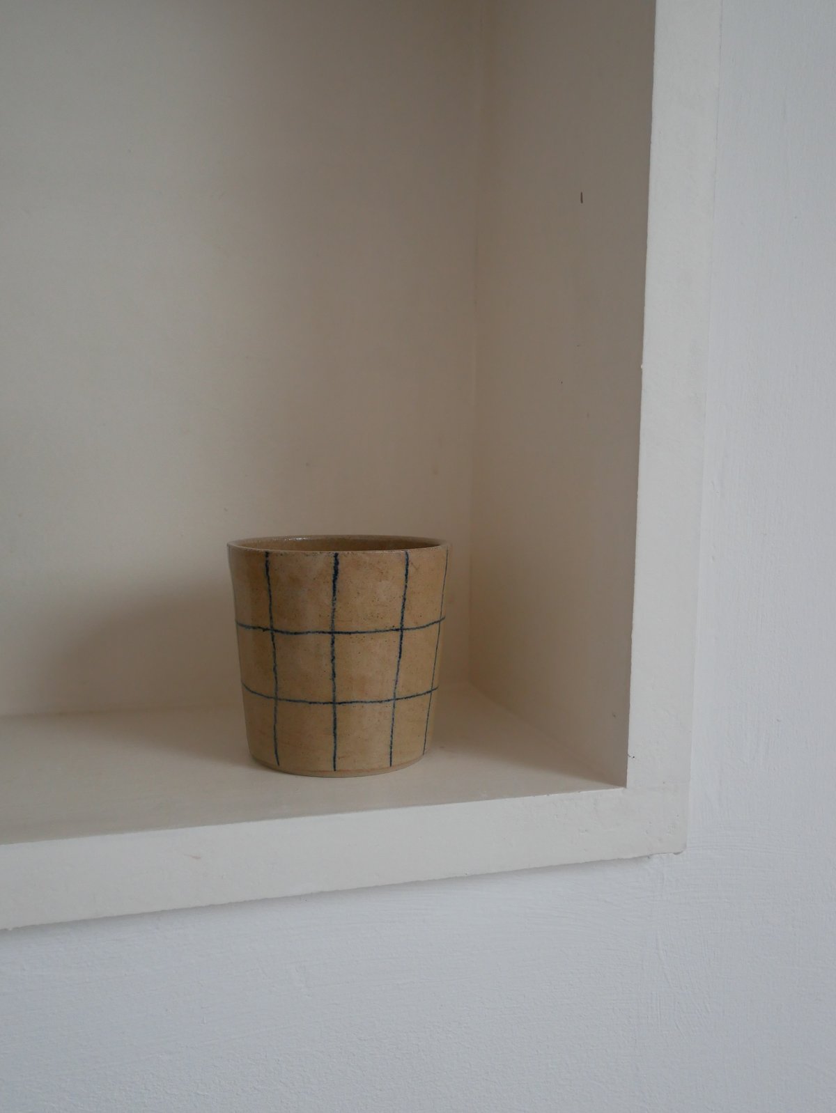 Image of Stoneware Check Tumbler