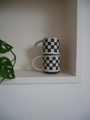 Image of Black and White Checkered Mug