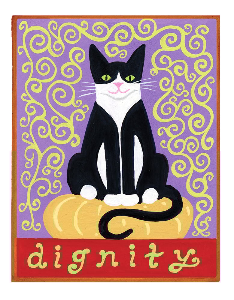 Image of Dignity- Illumination Series print on wooden plaque