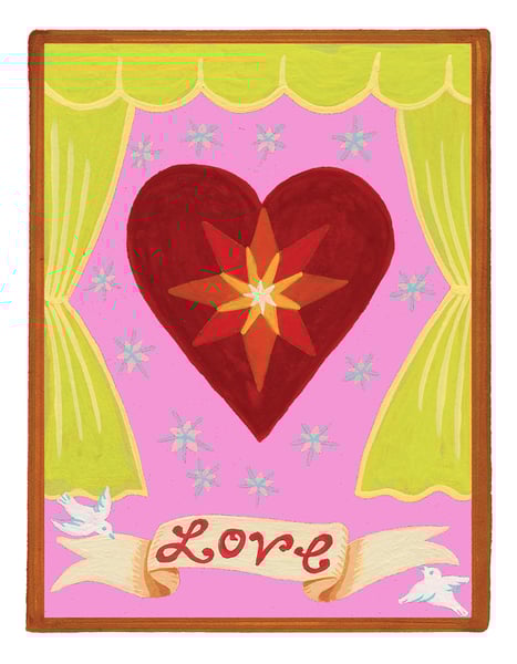 Image of Love- illumination series print on wooden plaque