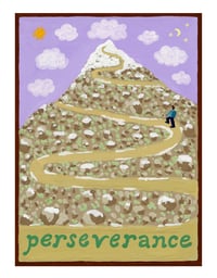 Image 1 of Perseverance- illumination series print on wooden plaque
