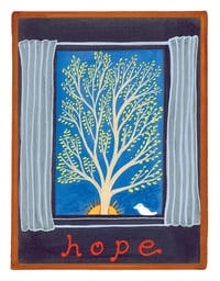 Image 1 of Hope- illumination series print on wooden plaque