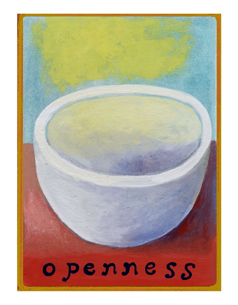 Image of Openness- illumination series print on wooden plaque