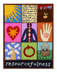 Image 1 of Resourcefulness- illumination series print on wooden plaque