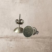 Concrete Dome Stud earrings