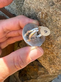 Image 3 of Ride the Sky Sterling Silver and Skyline Turquoise Swirl Snake Ring 6
