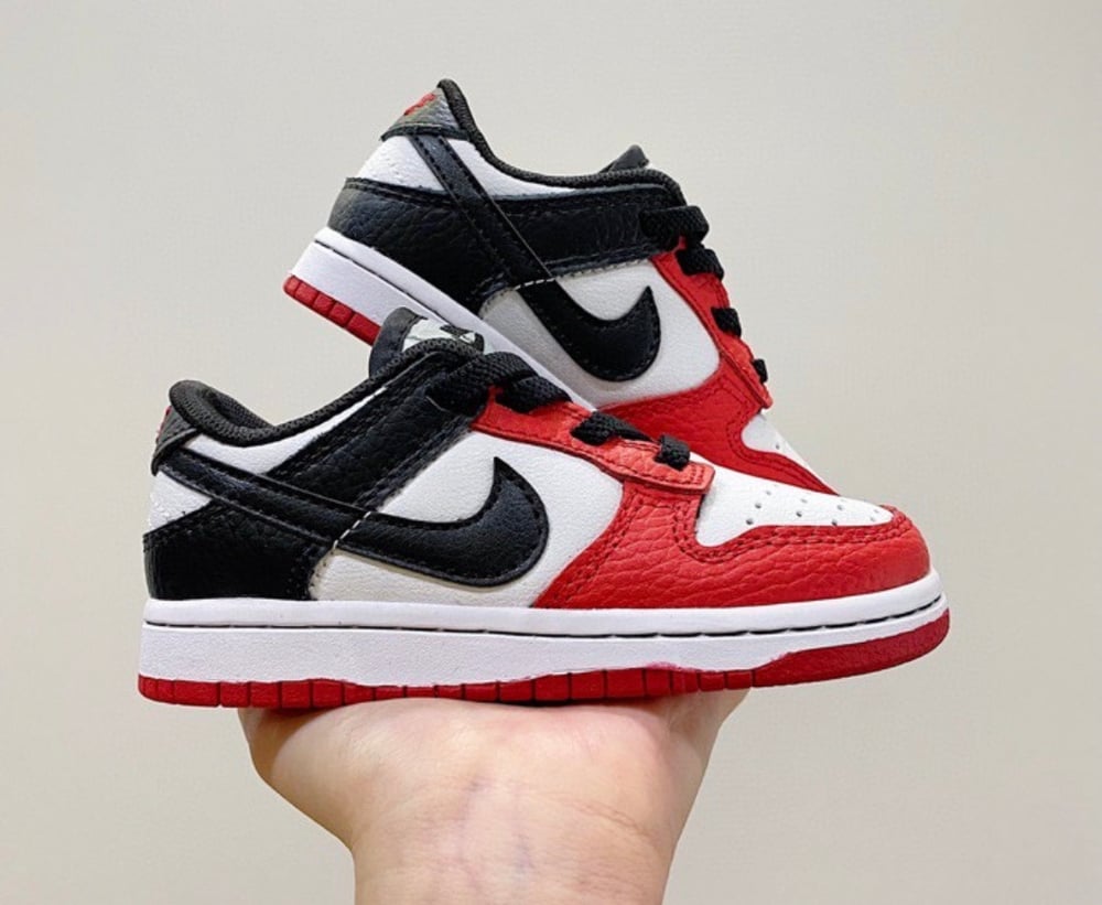 Image of NEW RED/BLACK/WHITE CUSTOM KICKS PRE ORDER ONLY 9c-3Y