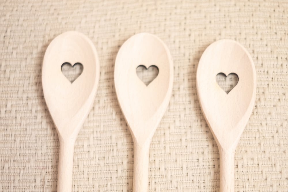 Image of Wooden spoon with heart - ONE LEFT!
